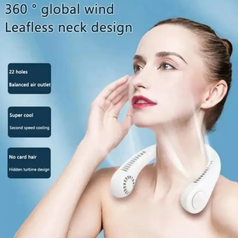 Mini Neck Fan Portable Bladeless Hanging Neck