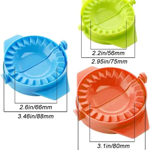 3 Pcs Dumpling Mould Multicolor Dough Mold Diy Dough Press Turnover