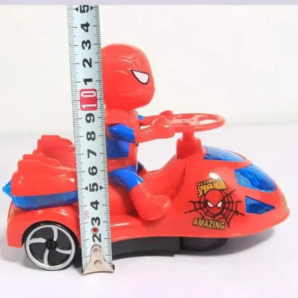 Marvel Spiderman Twisting Car Electric Universal Wheel Scooter Colorful Tumbling Light Music Anime Figure Car Kids Xmas Gift Toy