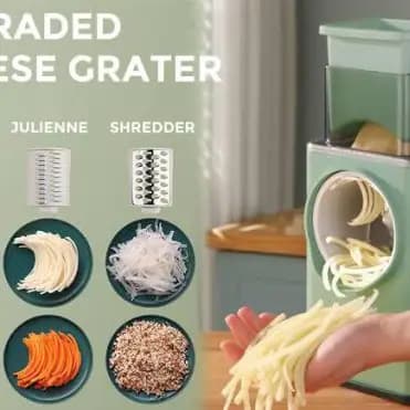 Storm Vegetable Cutter Multifunctional Manual Rotary Cheese Grater Shredder  Wider Hopper Round Mandolin Drum Slicer Cutter For Kitchen