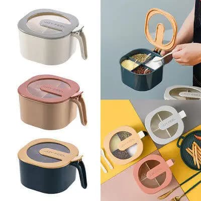 Modern Spice Kit  1000 Ml  4 Grid Spice Jar