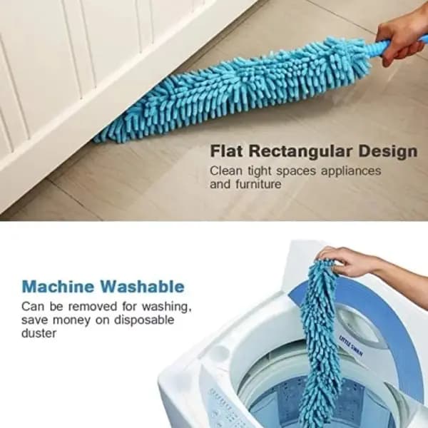 Microfiber Flexible Duster With Telescopic Rod  Size Ft 5 (random Colors)