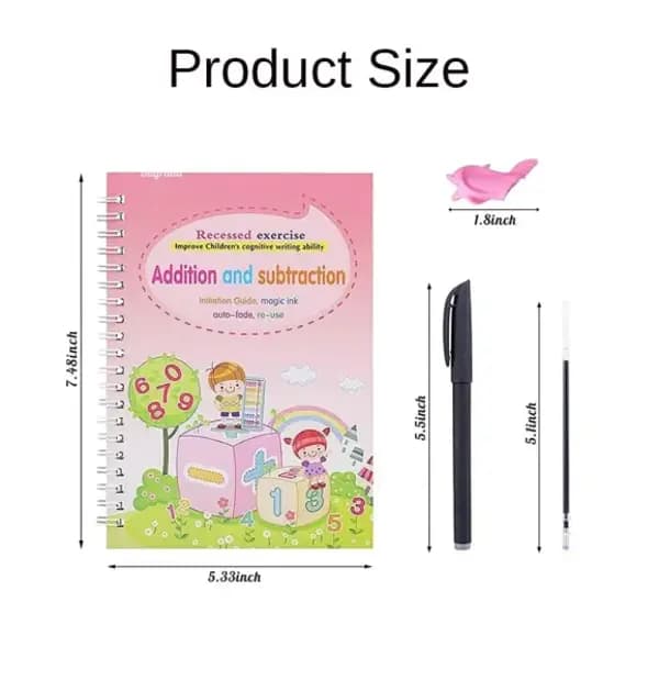 4 Pcs Set Magic Practice Copybook Book For Kids ,